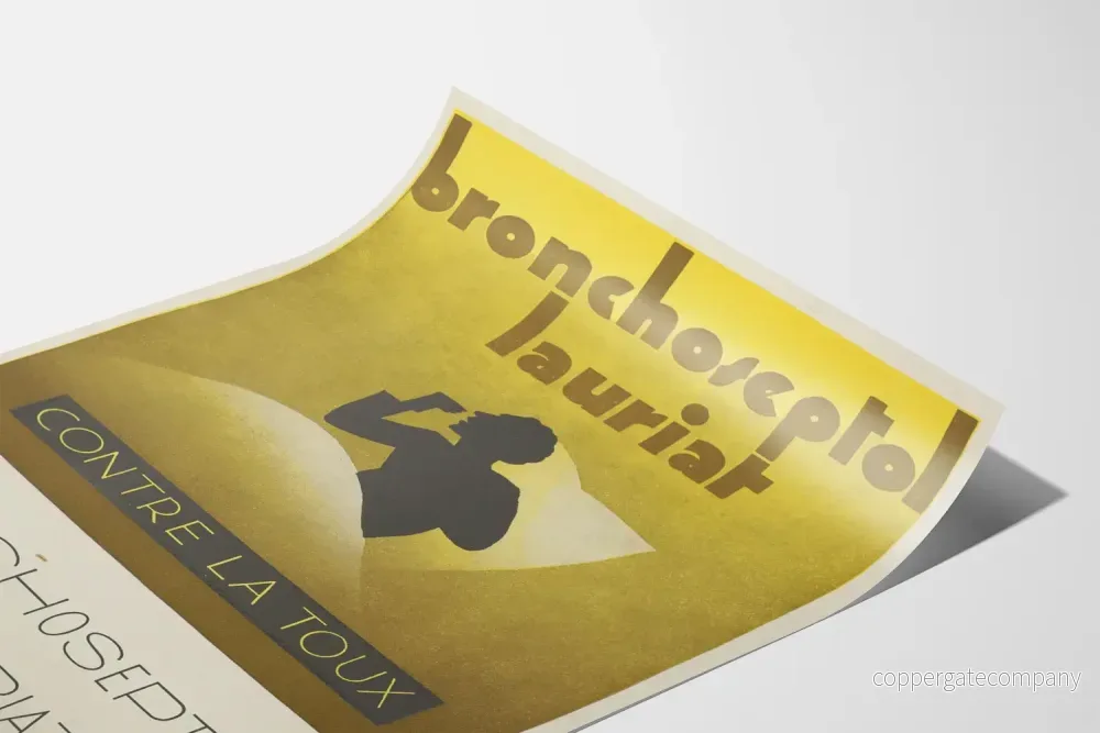 Vintageposter Bronchoseptol Lauriat mot hosta - Bild 3