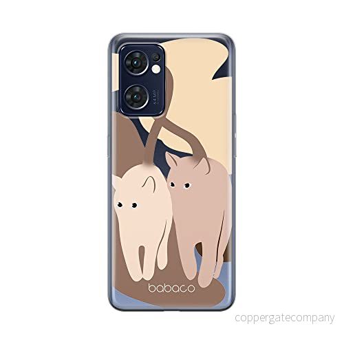 ERT GROUP mobiltelefonfodral för Oppo RENO 7 5G originalt och officiellt licensierat Babaco mönster Cats 002 optimalt anpassad till formen på mobiltelefonen, gedeeltelijk transparant 5905511315535