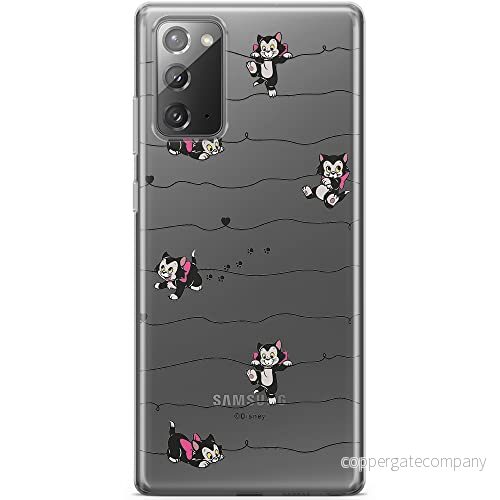 ERT GROUP mobiltelefonfodral för Samsung GALAXY NOTE 20 originalt och officiellt licensierat Disney mönster Cat Figaro 001 optimalt anpassad till formen på mobiltelefonen, gedeeltelijk transparant 5903040448816