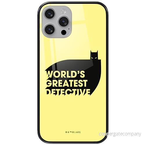 ERT GROUP mobiltelefonfodral för Apple Iphone 13 PRO originalt och officiellt licensierat DC mönster Batman 051 tillverkad av härdat glas, skyddsfodral 5905131540003