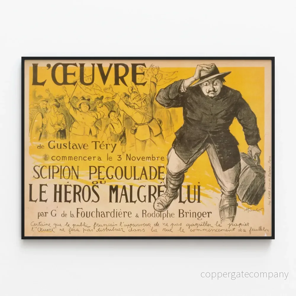 Vintageposter L'Œuvre de Gustave Téry - Scipion Pégoulade den oväntade hjälten