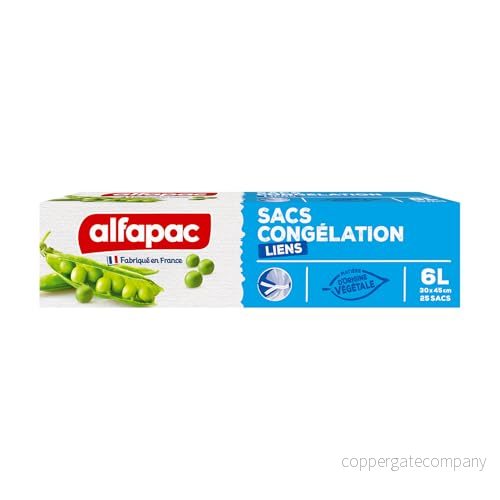 ALFAPAC 25 fryspåse, med bindning, stor, vegetal ursprung tillverkad i Frankrike mått 30 x 45 cm 3232768100068