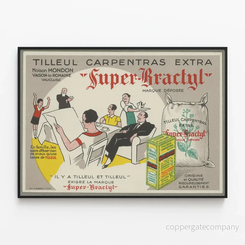 Vintageposter för väggdekoration Super-Bractyl Tilleul Carpentras