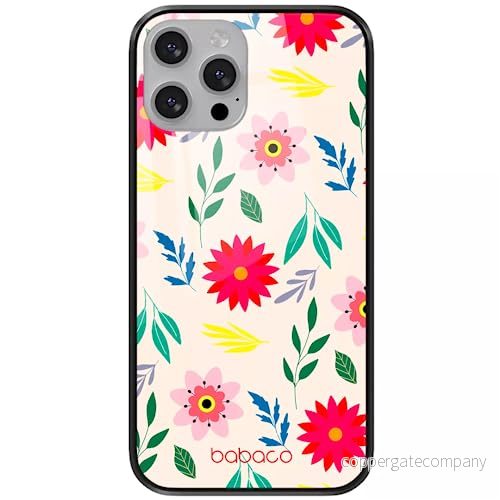 ERT GROUP mobiltelefonfodral för Apple Iphone 13 originalt och officiellt licensierat Babaco mönster Flowers 010 tillverkad av härdat glas, skyddsfodral 5904805871047
