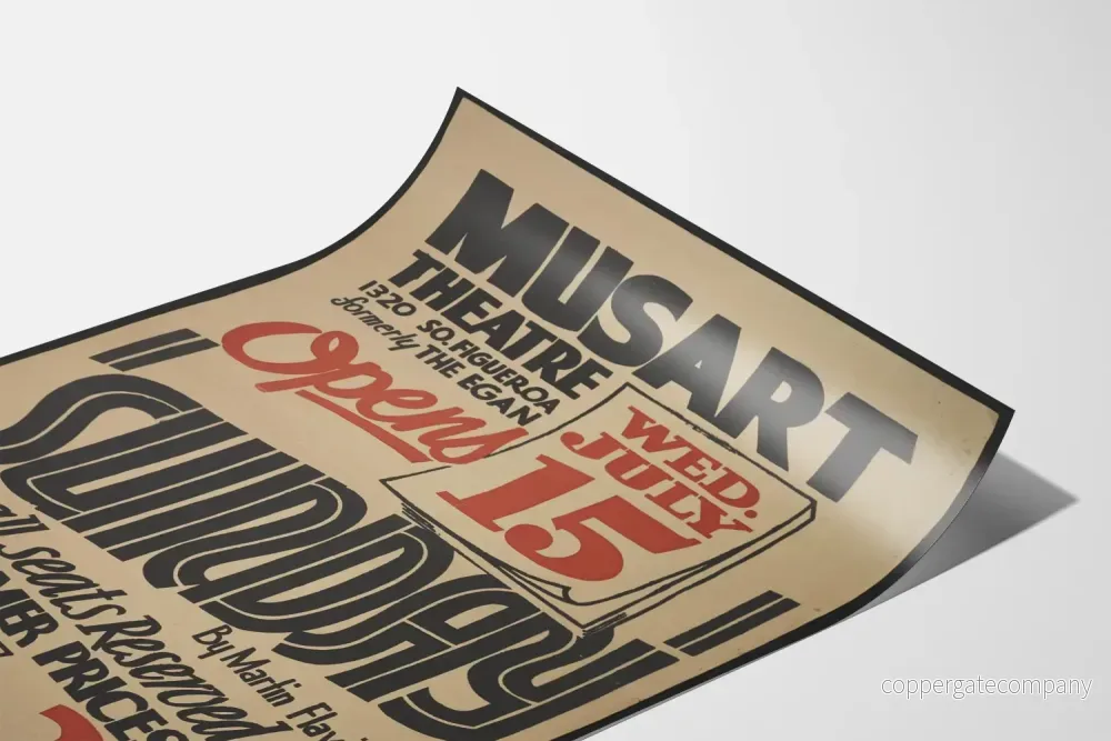 Vintage teaterposter Musart för pjäsen Sunday - Bild 3