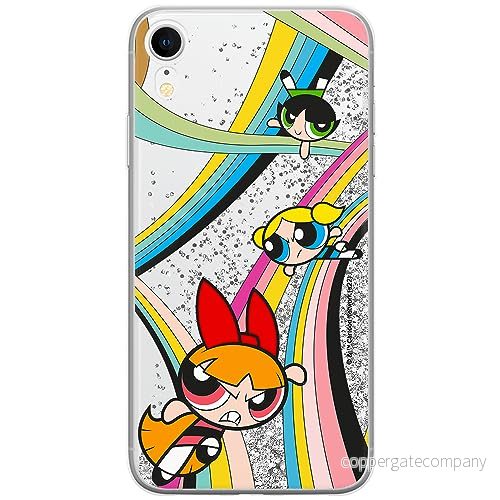 ERT GROUP mobiltelefonfodral för Apple Iphone XR originalt och officiellt licensierat The Powerpuff Girls mönster 020, med glitter overflow effekt 5905511967666