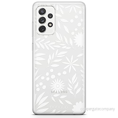 ERT GROUP mobiltelefonfodral för Samsung A33 5G originalt och officiellt licensierat Babaco mönster Flowers 023 Vit optimalt anpassad till formen på mobiltelefonen, gedeeltelijk transparant 5904805807312