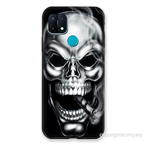 Fodral för Oppo A15 skalle rök 3614848031095