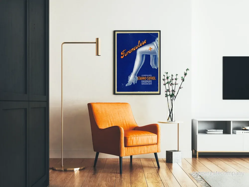 Vintage medicinsk poster för böld och furunculos – fantastisk väggdekoration - Bild 2