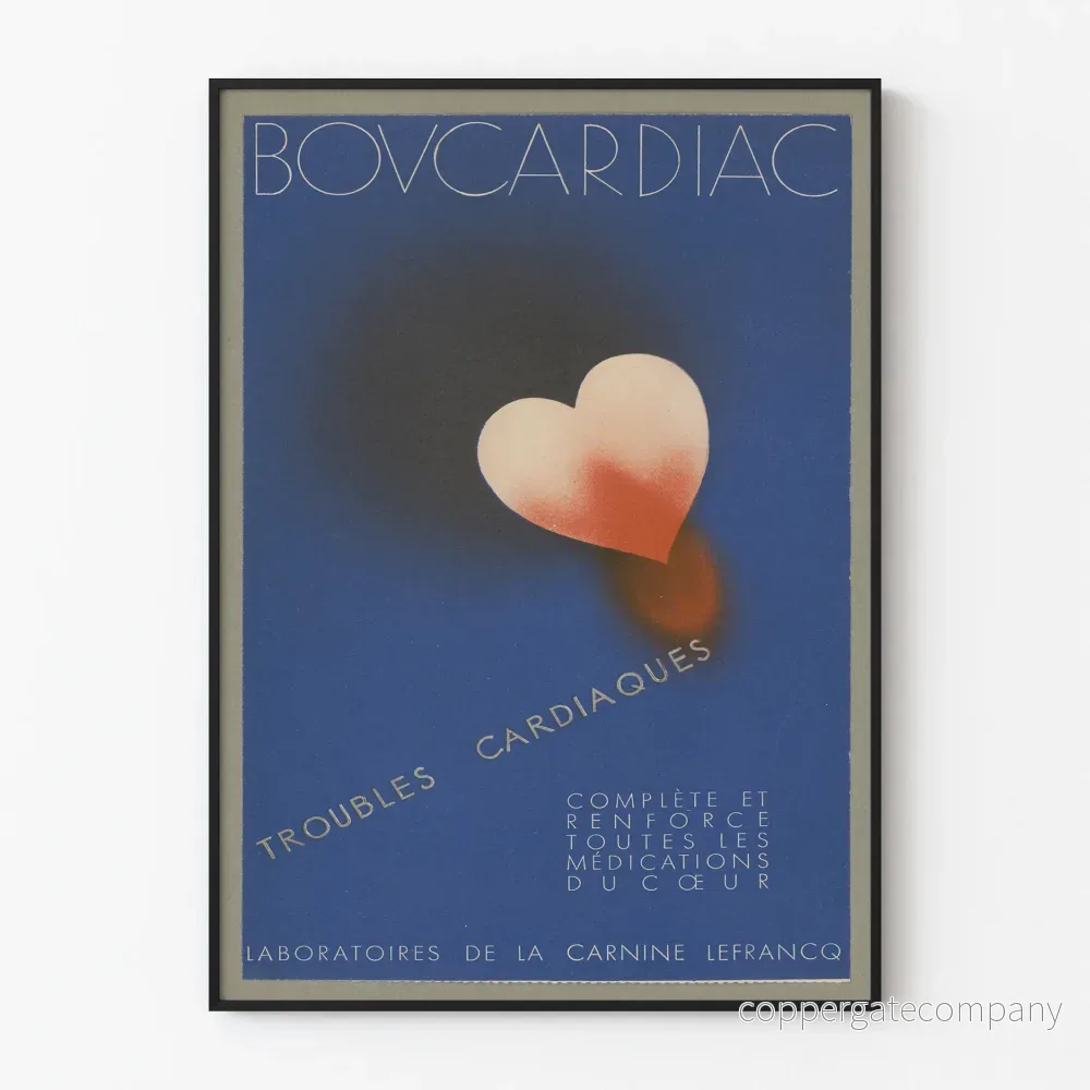 Vintageposter för hjärtproblem BOVCARDIAC