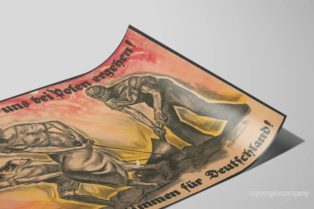 Tysk historisk poster i svart och rött - Dramatisk bondillustration - Bild 2