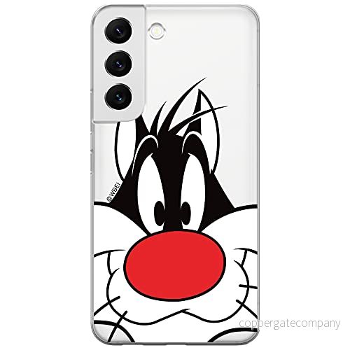 ERT GROUP mobiltelefonfodral för Samsung S22 originalt och officiellt licensierat Looney Tunes mönster Sylvester 001 optimalt anpassad till formen på mobiltelefonen, gedeeltelijk transparant 5904805312076