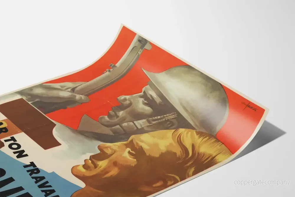 Vintageposter av Ton Travail Combats - Engagerad väggdekoration - Bild 3