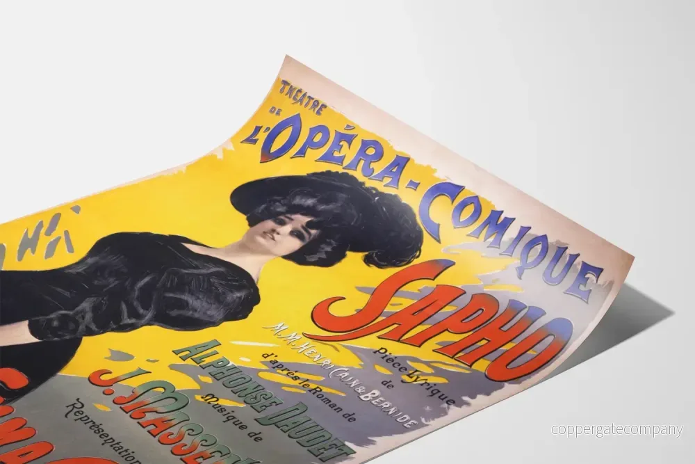 Vintageposter av Théâtre de l'Opéra-Comique Sapho väggdekoration - Bild 3