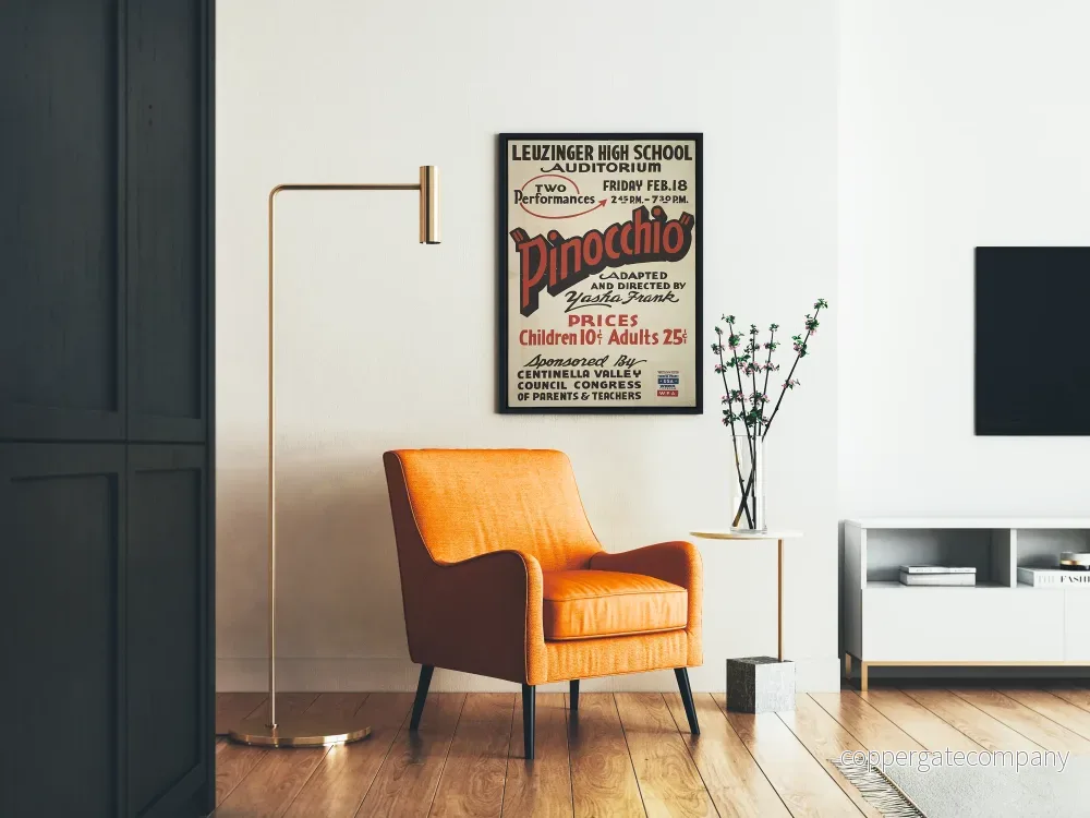 Vintageposter Pinocchio skolteater Leuzinger High School - Bild 2