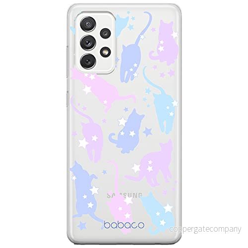 ERT GROUP mobiltelefonfodral för Samsung A52 5G / LTE 4G A52S originalt och officiellt licensierat Babaco mönster Cats 016 anpassad till formen på mobiltelefonen, gedeeltelijk transparant 5905131104403
