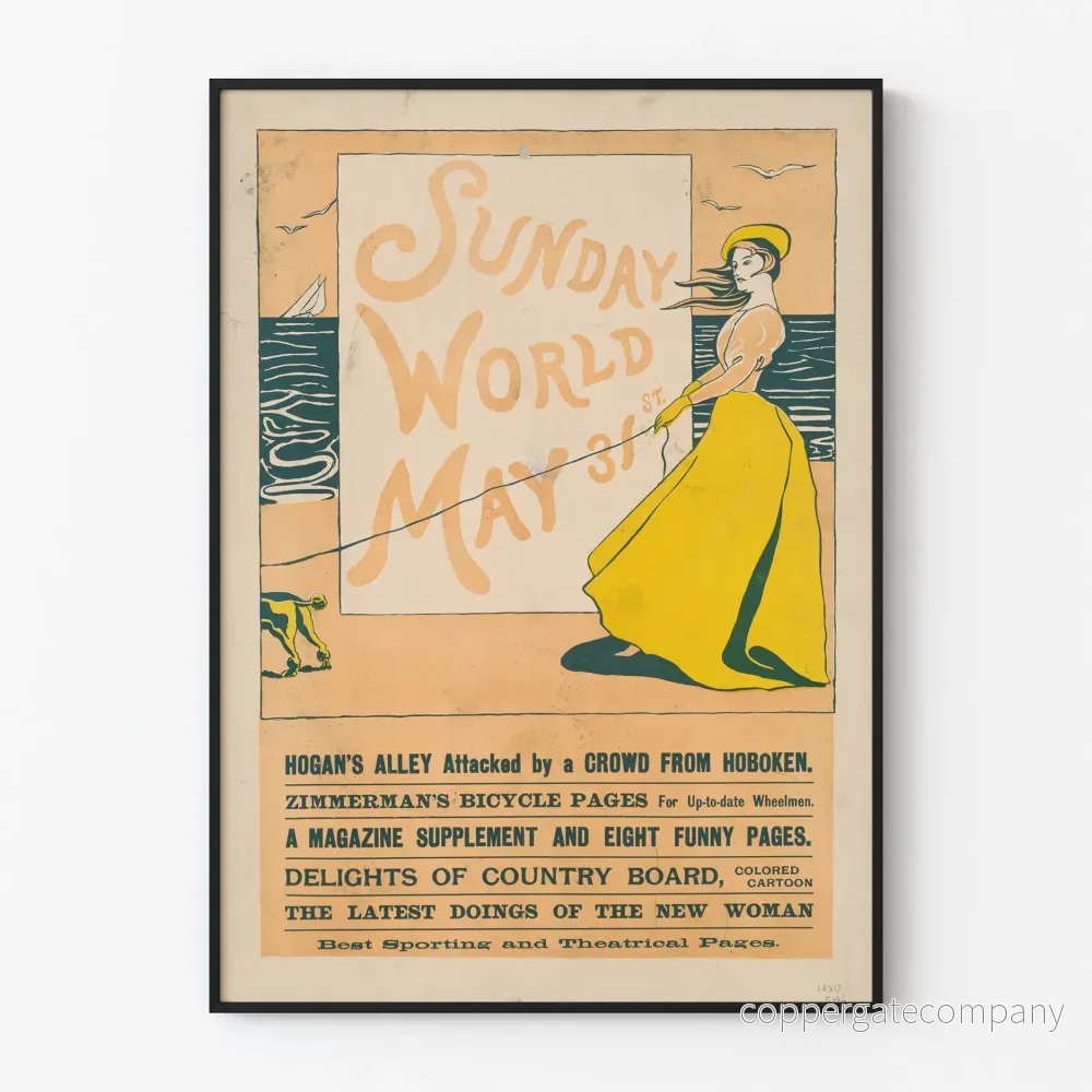 Vintageposter söndag värld 31 maj - Retro väggdekoration