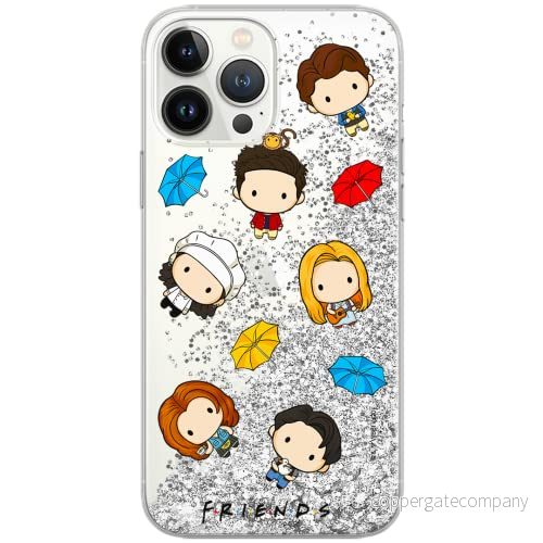 ERT GROUP mobiltelefonfodral för Apple Iphone 11 PRO MAX originalt och officiellt licensierat Friends mönster 013 Vit optimalt anpassad till formen på mobiltelefonen, med glitter overflow effekt 5903040388297