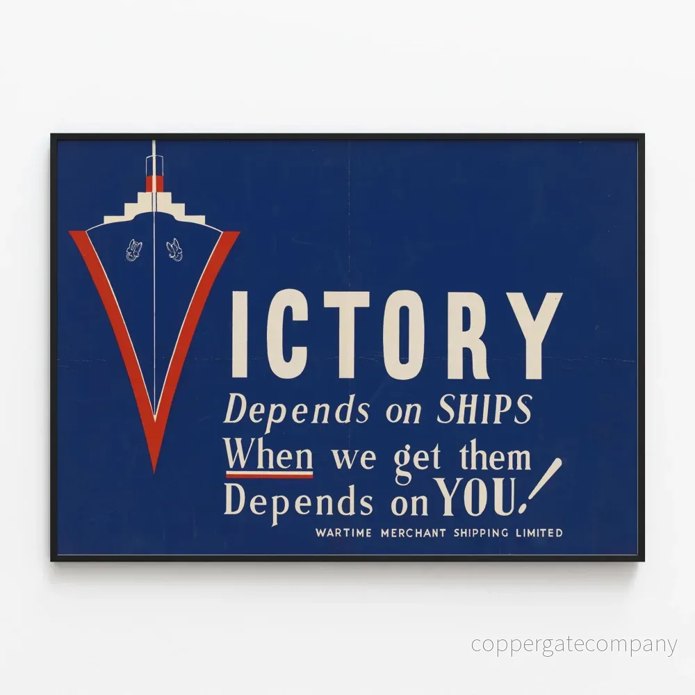 Victoriansk poster - Segerns framgång beror på fartyg
