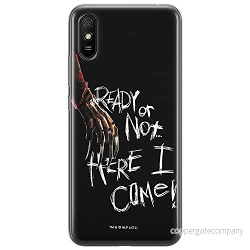 ERT GROUP mobiltelefonfodral för Xiaomi REDMI 9A originalt och officiellt licensierat Horror mönster Nightmare of Elm Street 001 anpassad till formen på mobiltelefonen, fodral tillverkad av TPU plast 5905511069414