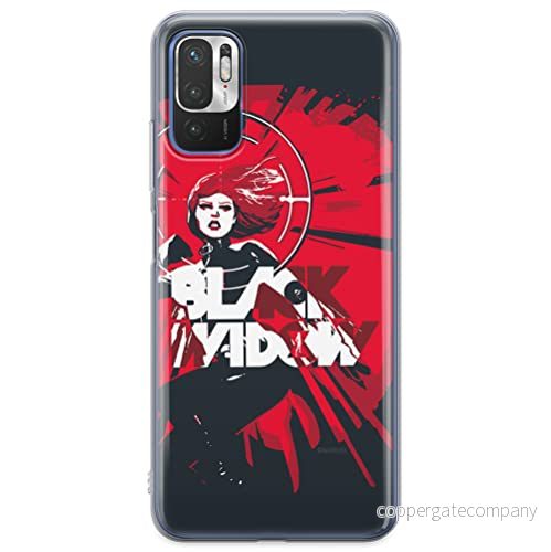 ERT GROUP mobiltelefonfodral för Xiaomi REDMI NOTE 10 5G / POCO M3 PRO originalt och officiellt licensierat Marvel mönster Black Widow 005, fodral tillverkad av TPU plast 5904805615382