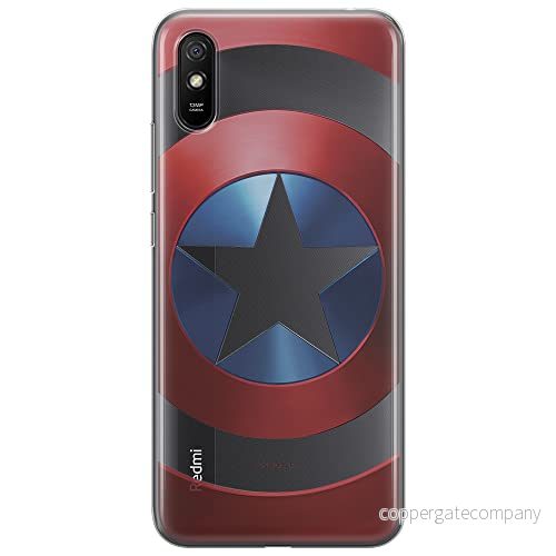 ERT GROUP mobiltelefonfodral för Xiaomi REDMI 9A originalt och officiellt licensierat Marvel mönster Captain America 025 optimalt anpassad till formen på mobiltelefonen, gedeeltelijk transparant 5903040308578