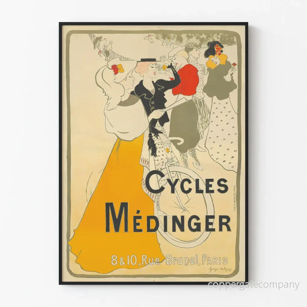 Vintage reklamposter för Cycles Médinger