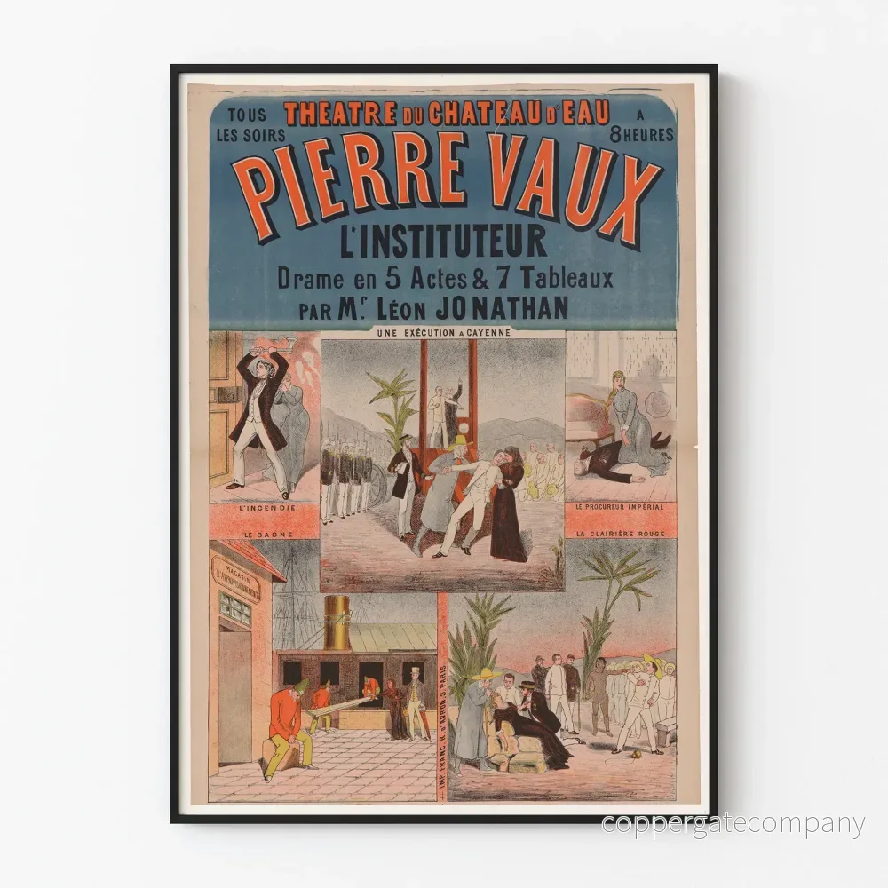 Affisch Teater vid Château d’Eau – Pierre Vaux l’Instituteur Affisch Teater vid Château d’Eau – Pierre Vaux l’Instituteur
