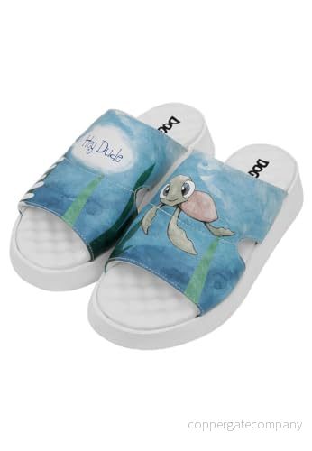 DOGO Dam läder vegan turkos tofflor Caretta Hey Dude mönster, Material: Polyester, 40 EU 8680544272358
