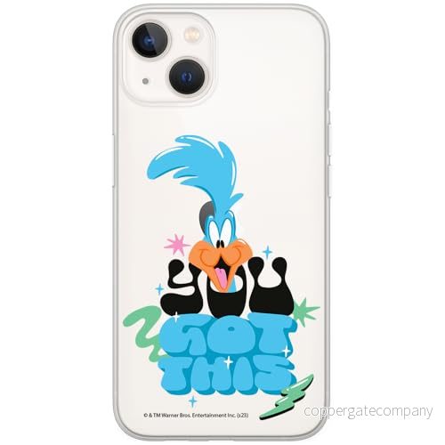 ERT GROUP mobiltelefonfodral för Iphone 13 MINI originalt och officiellt licensierat Looney Tunes mönster Roadrunner 003 optimalt anpassad till formen på mobiltelefonen, gedeeltelijk transparant 5905795125790