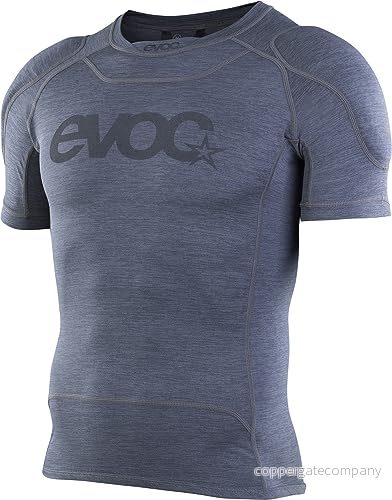 EVOC ENDURO tröja, skyddströja (LITESHIELD FLEX axelskydd, S.LEISURE stretchmaterial, 3D ventilation, cykeltillbehör som kan tvättas i maskin, storlek: XL), koksgrå 4250450731269