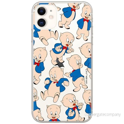 ERT GROUP mobiltelefonfodral för Iphone 11 originalt och officiellt licensierat Looney Tunes mönster Porky Pig 001 optimalt anpassad till formen på mobiltelefonen, gedeeltelijk transparant 5905511617936