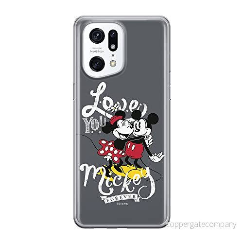 ERT GROUP mobiltelefonfodral för Oppo FIND X5 PRO originalt och officiellt licensierat Disney mönster Mickey & Minnie 001 anpassad till formen på mobiltelefonen, fodral tillverkad av TPU plast 5905511404000