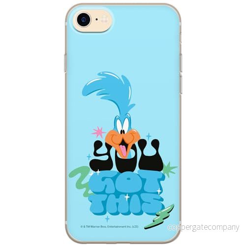 ERT GROUP mobiltelefonfodral för Iphone 7/8/ SE 2/ 3 originalt och officiellt licensierat Looney Tunes mönster Roadrunner 003, fodral tillverkad av TPU plast 5905795126247