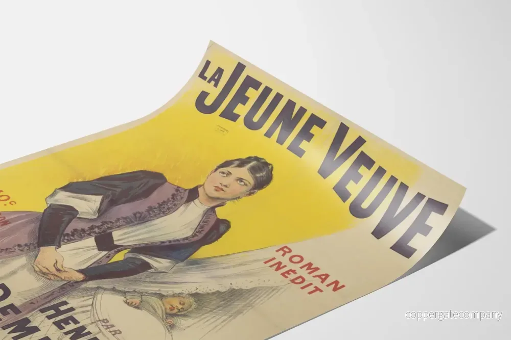 Vintageposter La Jeune Veuve - Klassisk väggdekoration - Bild 3
