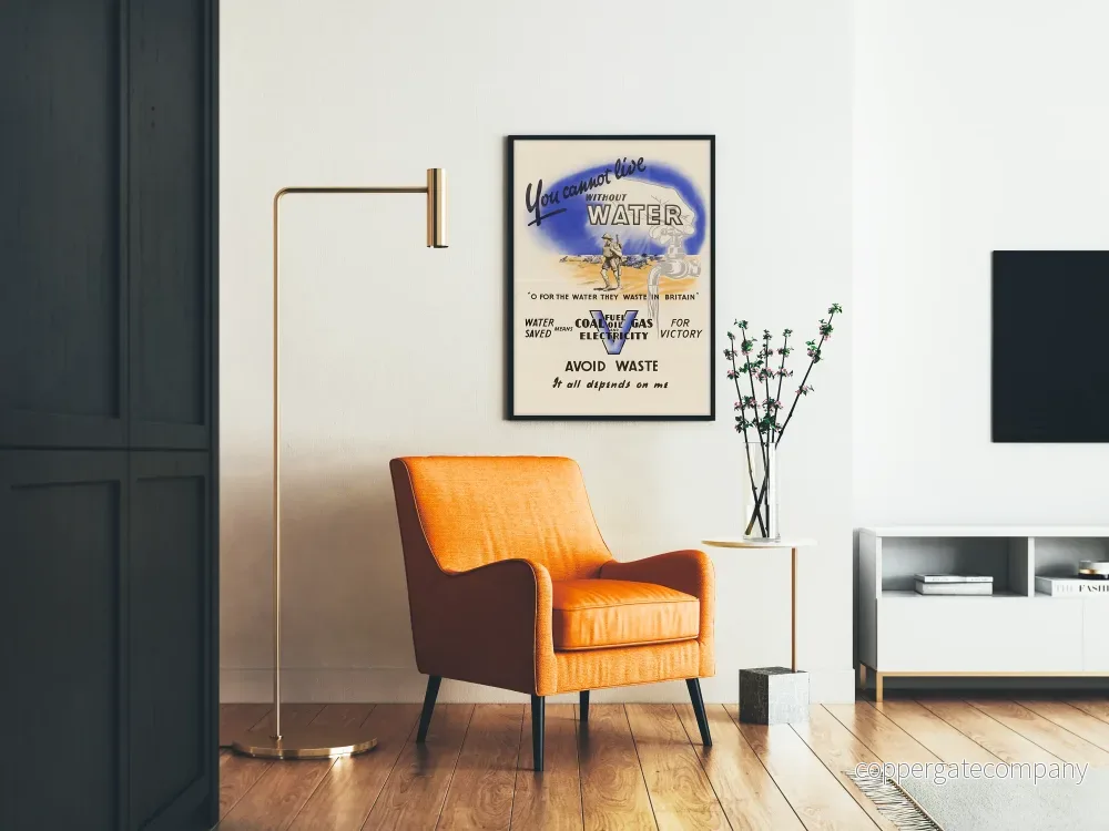 Väggposter i vintagestil You Cannot Live Without Water – Historisk väggdekoration - Bild 2