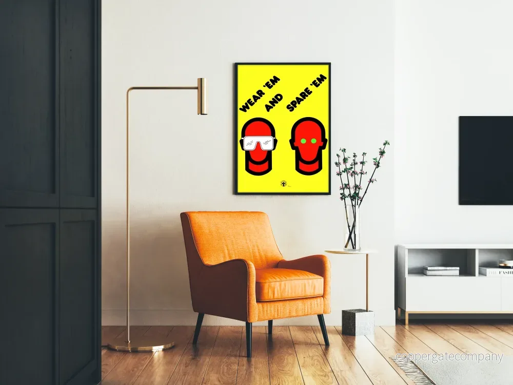 Grafisk poster Wear 'Em and Spare 'Em - Vintage väggdekoration - Bild 2