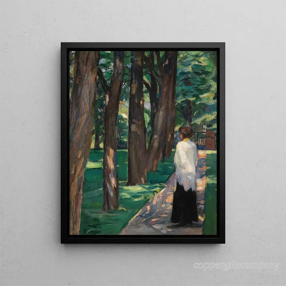 Målning Dame dans le parc - Albert Weisgerber | Konsttryck