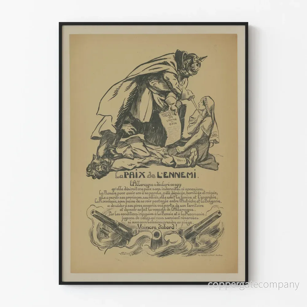 Propagandaposter av Fiendens Fred 1917