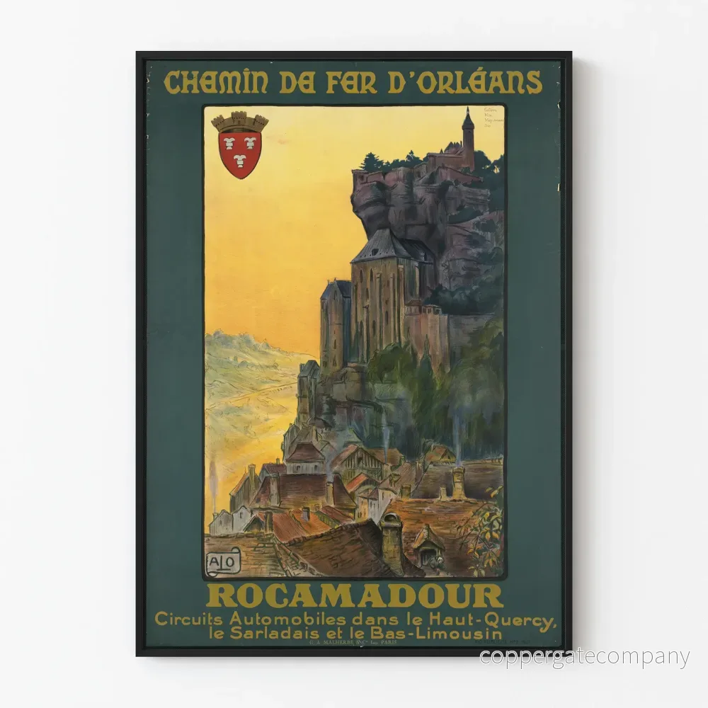 Vintageposter Rocamadour - Automobilrundturer i Haut-Quercy och Bas-Limousin