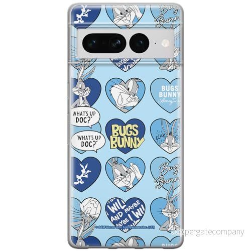 ERT GROUP mobiltelefonfodral för Google PIXEL 7 PRO originalt och officiellt licensierat Looney Tunes mönster Bugs 021 optimalt anpassad till formen på mobiltelefonen, fodral tillverkad av TPU plast 5905795178062