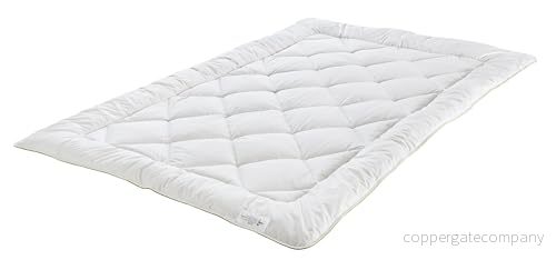 Badenia Trendline Eco quiltat täcke Kamel Mono, 155 x 220 cm, vit, Öko-Tex-certifierat, tillverkat enligt tysk kvalitetsstandard 4006474523003