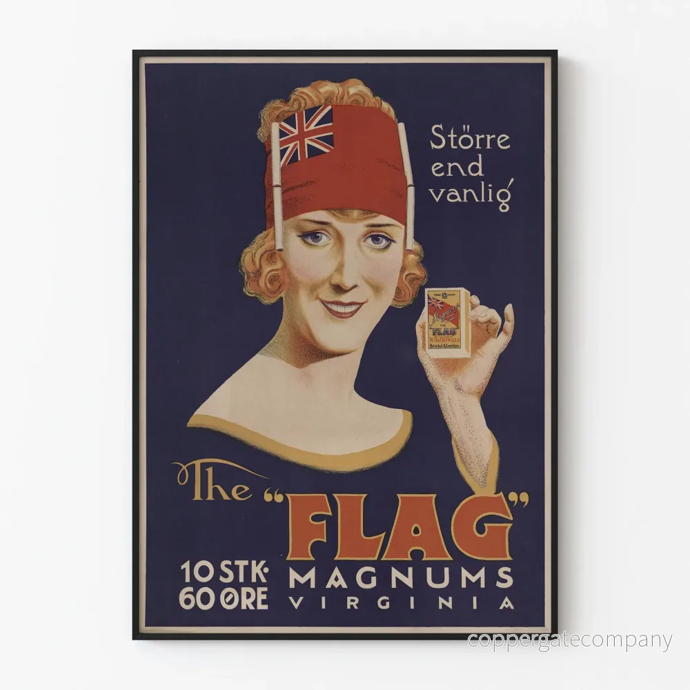Vintageposter The Flag Magnums Virginia för väggdekoration