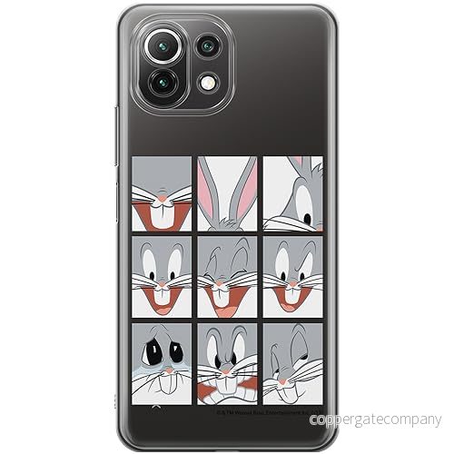 ERT GROUP mobiltelefonfodral för Xiaomi 11 LITE 4G / 5G originalt och officiellt licensierat Looney Tunes mönster Bugs 015 anpassad till formen på mobiltelefonen, gedeeltelijk transparant 5905795077600