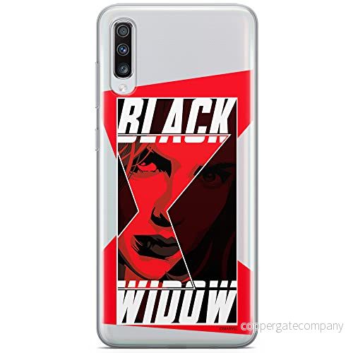 ERT GROUP mobiltelefonfodral för Samsung A70 originalt och officiellt licensierat Marvel mönster Black Widow 012 optimalt anpassad till formen på mobiltelefonen, gedeeltelijk transparant 5903537669298