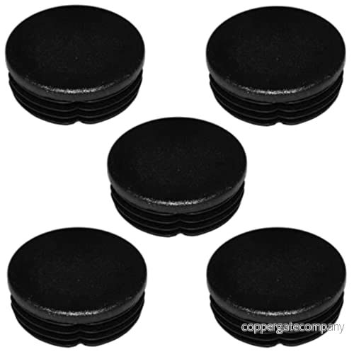 cyclingcolors 5x svart rund inloppsrör ändkåpa plast hål stolben bord möbler verktyg (Ø50 mm) 3701260816956