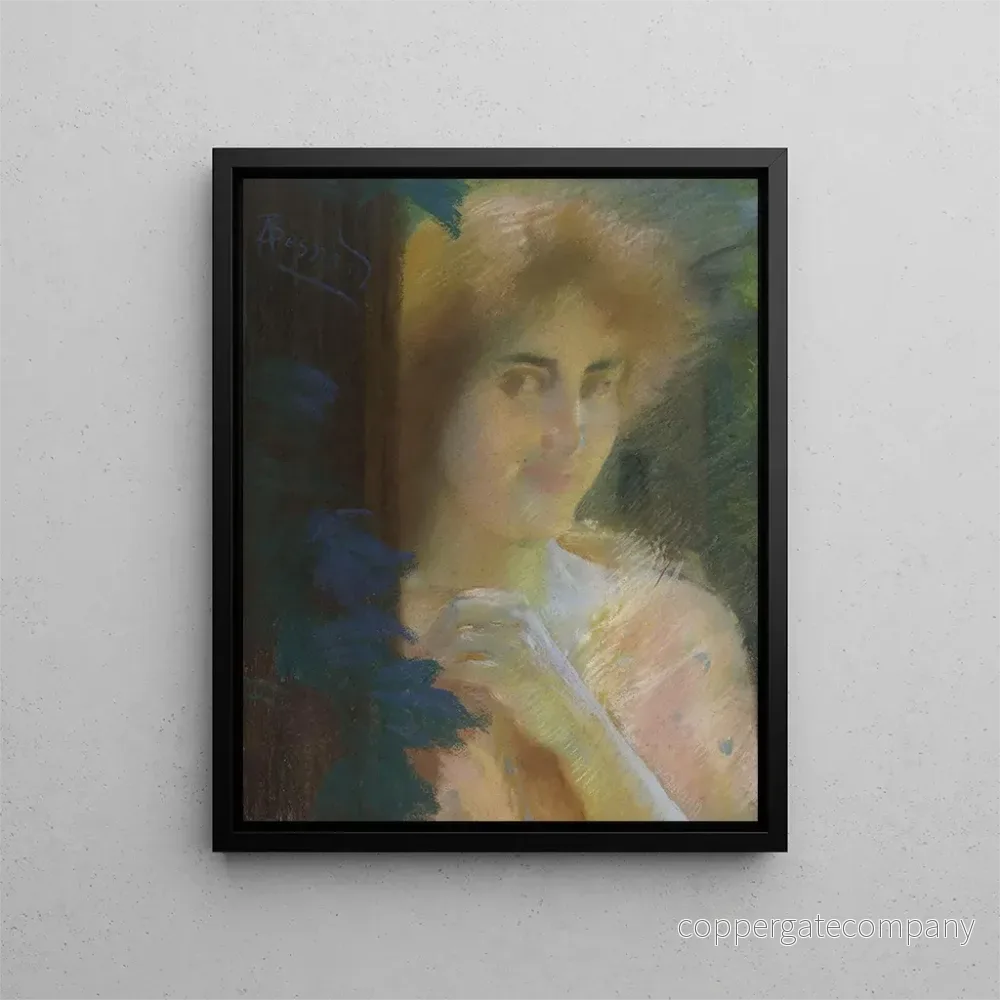 Målning Tête de femme - Albert Besnard | Konsttryck