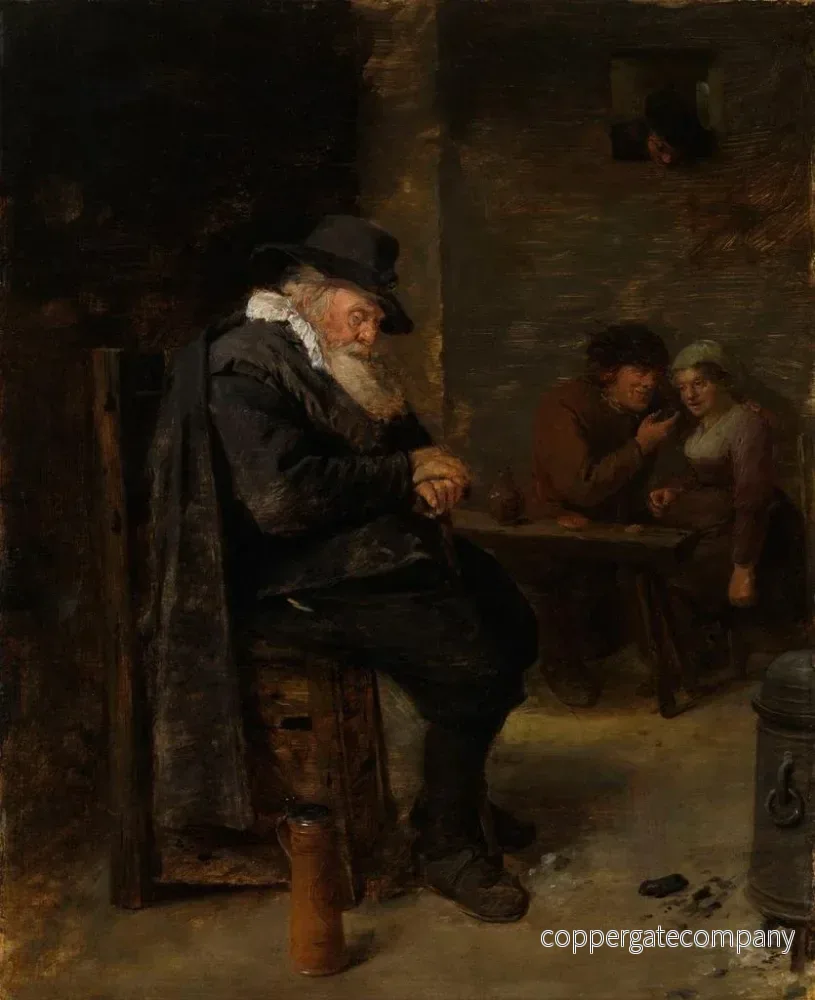 Målning En gammal man i en taverna - Adriaen Brouwer | Konsttryck - Bild 2