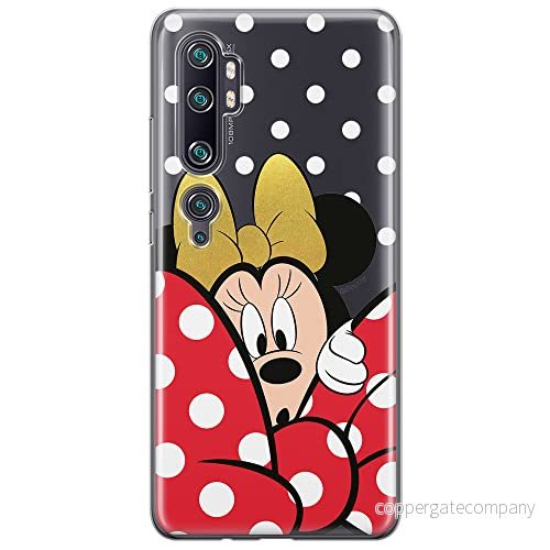 ERT GROUP mobiltelefonfodral för Xiaomi MI NOTE 10 / PRO originalt och officiellt licensierat Disney mönster Minnie 015 anpassad till formen på mobiltelefonen, gedeeltelijk transparant 5904805579158