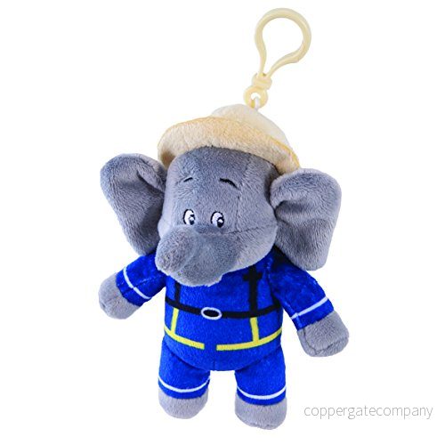 Benjamin blomma kramdjur brandman med ljud och hänge 10834, mjuk plyschfigur originalröst praktisk klämma, ca 15 cm lång från Jazwares 681326108344